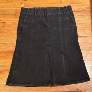 ❤️ Theory Charcoal A-Line Denim Skirt